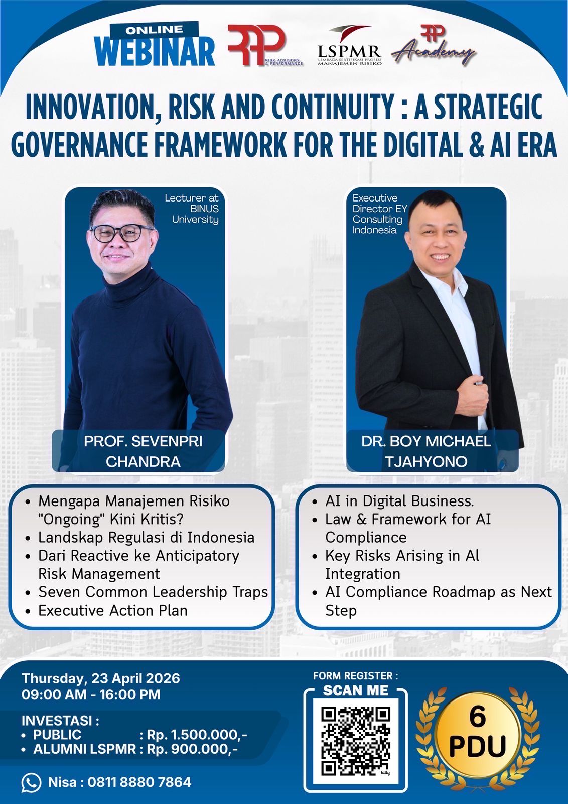 webinar Innovation, Risk And Continuity A Strategic Governance Framework For The Digital & AI Era